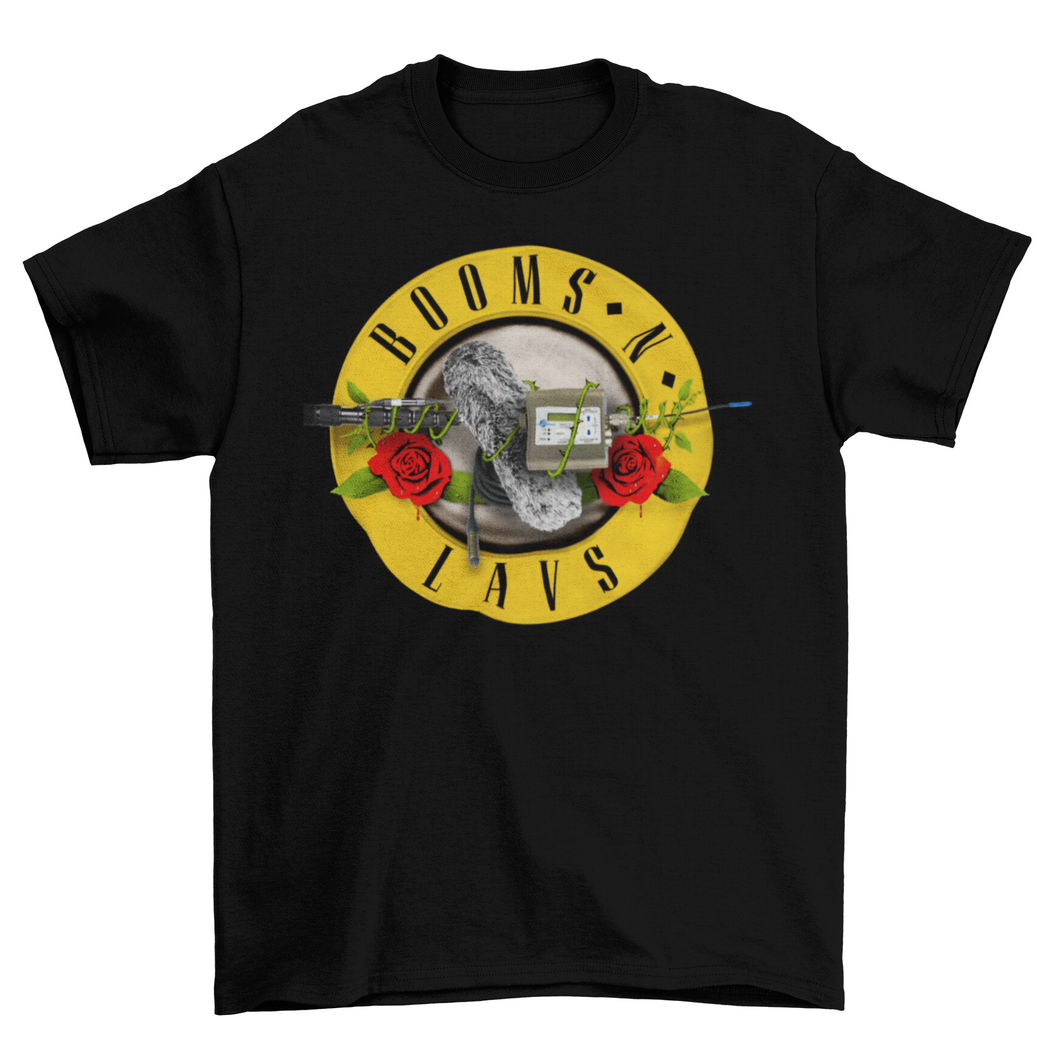 BOOMS and LAVS and ROSES t-shirt